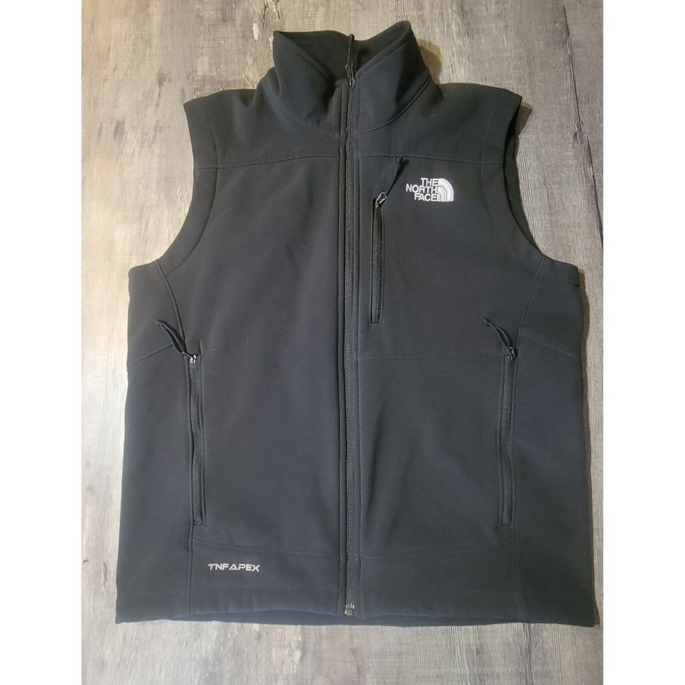 The North Face Mens Small  Apex Bionic Softshell Vest Black Full Zip Outdoor EUC